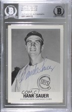BAS 1977-84 TCMA Renata Galasso Series 1 Hank Sauer #27 Authentic Auto 0q3