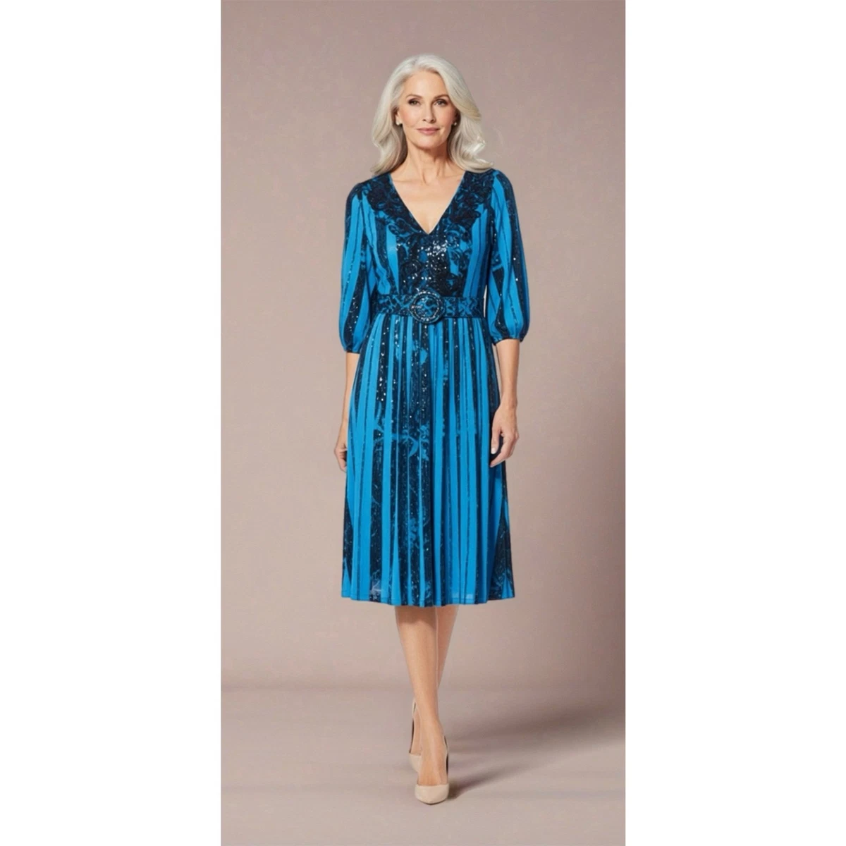 eva mendes blue dress Evita House Dress main image 1