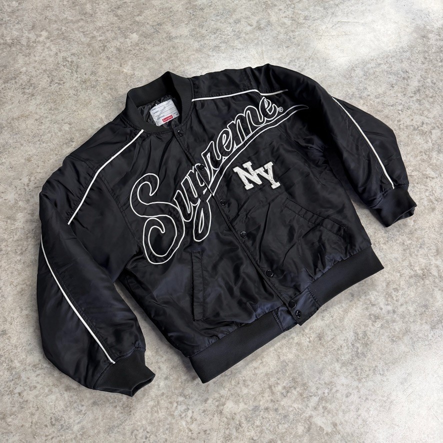 Supreme NY Contrast Script Varsity Jacket 2020 Si… - image 3