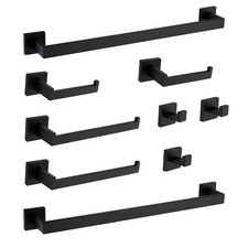 Modern 9-Piece Bathroom Hardware Set - Rustproof, -Resistant,