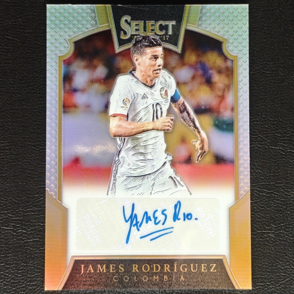 James Rodriguez 2016-17 Panini Select Signatures Gold Prizm Auto 03/50 #S-JR