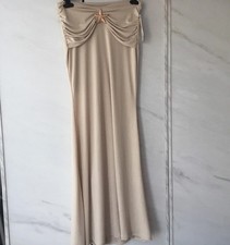 MISS LADY/MADE IN ITALY CREAM STRETCH/STRAPLESS DRESS/TOP MATCHING SIZE 12 NWT 