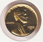 Rare Old 1955-D US Lincoln 24k Gold Plated Cent Wheat Penny Collection Coin USA