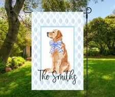 Custom Name Dog Garden Flag Dog Breed Flag Yard Art Double Sided 12x18