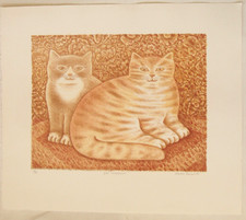 Martin Leman Cat Original Limited Edition Lithograph