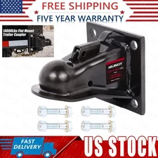 Heavy Duty 14000 LB Trailer Coupler For 2-5/16"Ball Flat-Mount With Grade-8 Bolt