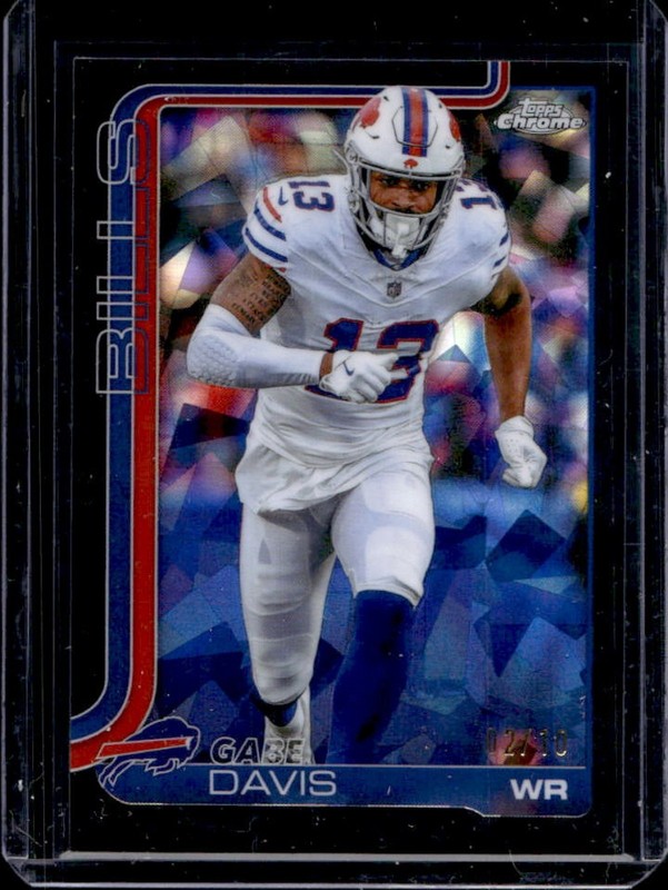 2025 Topps Chrome Sapphire Gabe Davis Black Refractor #/10 Bills