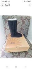 UGG Women's Classic Tall Black Size 6 - With Free UGG Cleaner