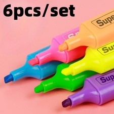 6pcs High Quality Colorful Highlighters School Supplies