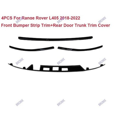 Front Bumper Strip Trim W/ Rear Door Trunk Trim Cover For Range Rover L405 18-22