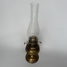 Antique Brass Duplex Oil Lamp Made in England Paraffin Kerosene Lamp Chimney