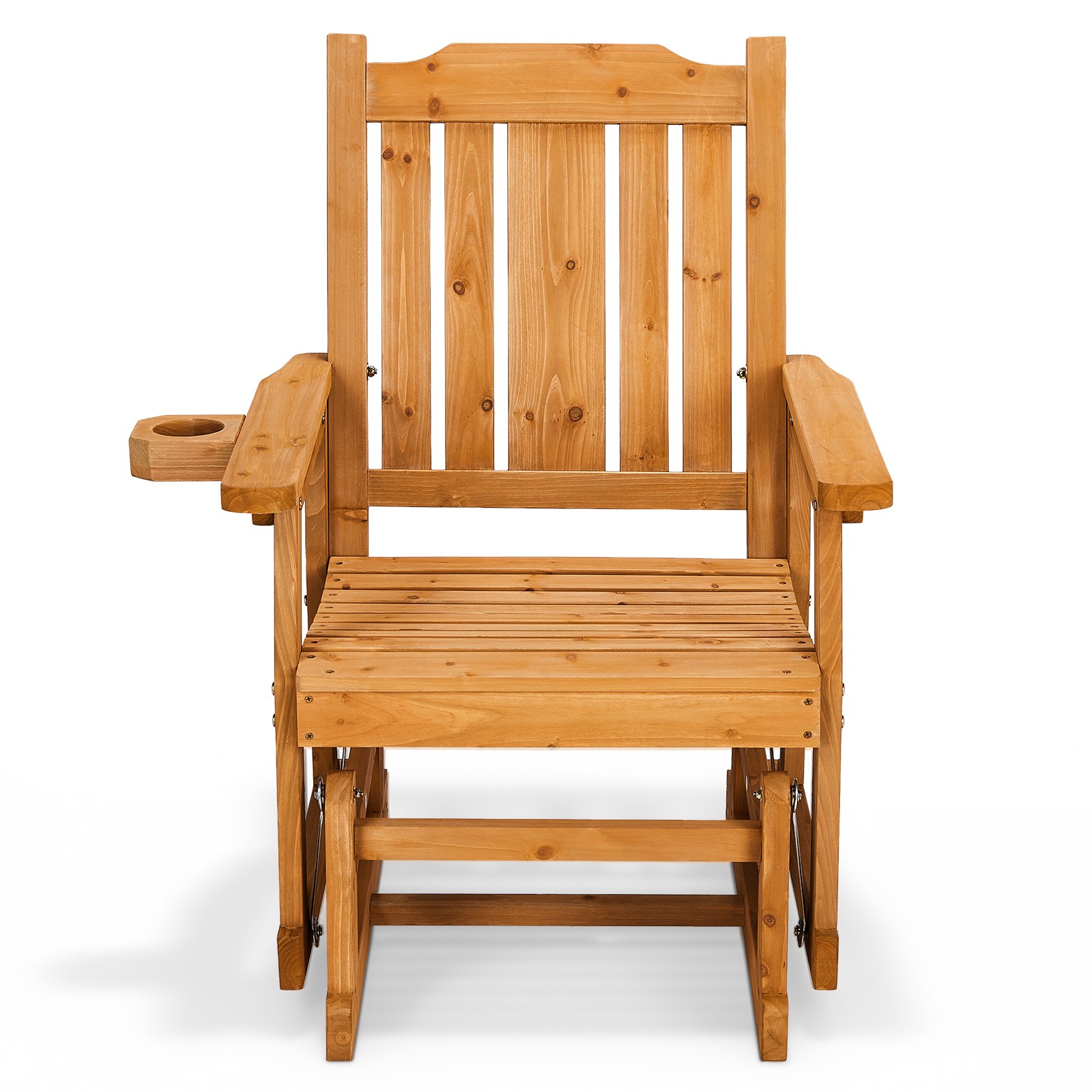 Patio Glider Chair 1Seat w/ Armrest, Backrest Swing Gliding Chair for In/Outdoor