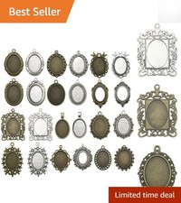 Customize with 20pcs 18x25mm Oval Bezel Trays - Perfect for Jewelry Creations