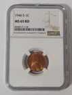 1946-S LINCOLN CENT NGC MS 65 RD