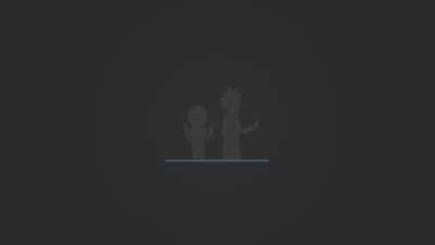 Playmat Desk Mat Anime rick and morty silhouette sanchez smith simple Play