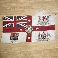 RARE United Kingdom British Empire Colonies Flag Canada Australia NZ 32.5”x16.5”