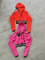 Nike Pro Women's Dri-Fit Half Zip Crop Top With A Hood 2X Bundle