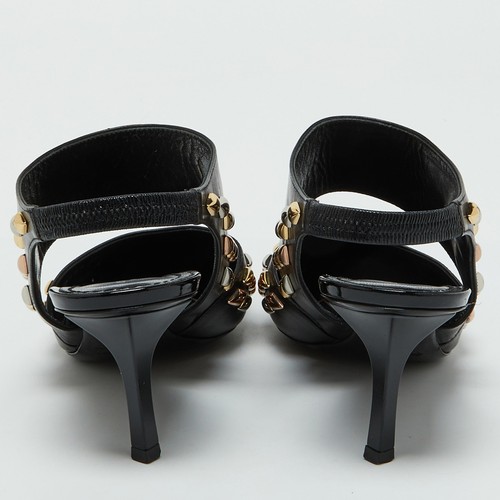 Louis Vuitton Black Leather Gold Rush Slingback Pumps Size 39 - Picture 5 of 9