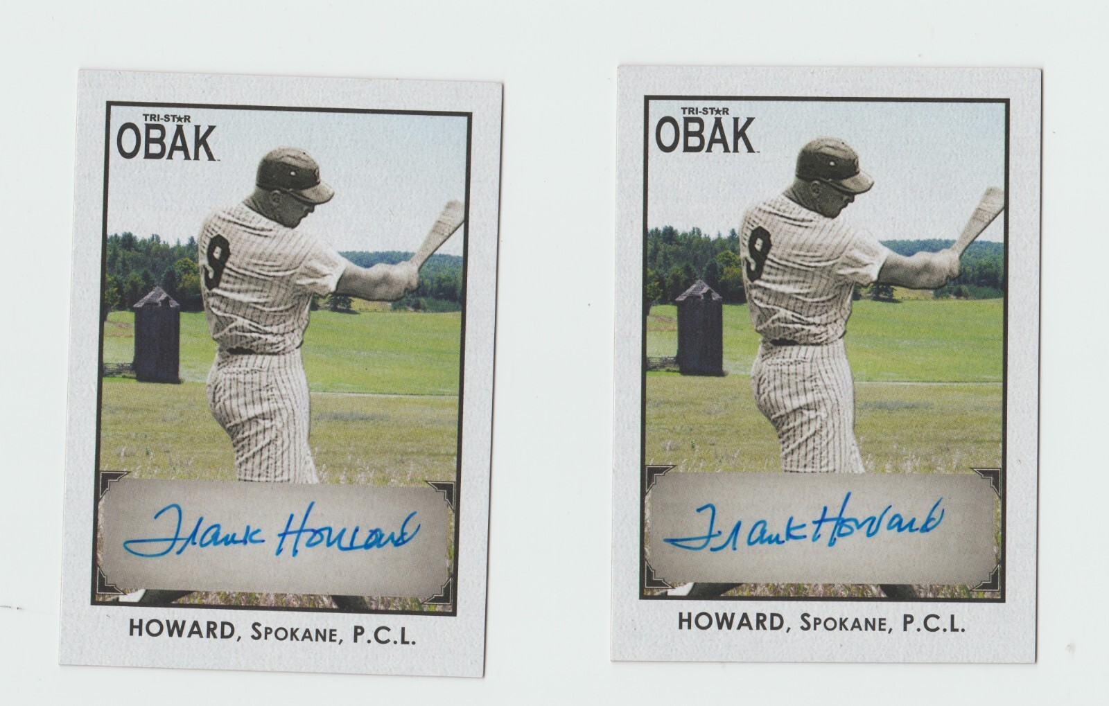 Frank Howard Autographed Signed 2 2010 TRISTAR Obak Baseball NUMBERED 03/50 AND 19/50 