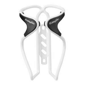 EasyDo Bike Aluminum Water Bottle Cage Water Bottle Holder Black Silver 1pcs
