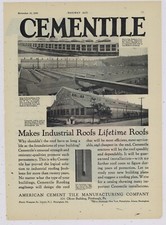 Anuncio de cemento 1929: Baldwin Locomotive Works Pic - Eddystone, Pennsylvania ++