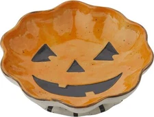  Halloween Stoneware Candy Dish with Pumpkin