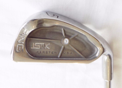 Polierter Ping ISI-K White Dot 5 Eisen Regular Flex Stahlschaft Ping Griff