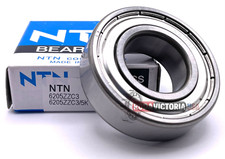NTN 6205 ZZ C3 DEEP GROOVE BALL BEARING, METAL SHIELDED 25x52x15mm