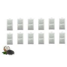 12 Pks Nispira Large Water Filter for Whisker City Automatic Pet Fountain