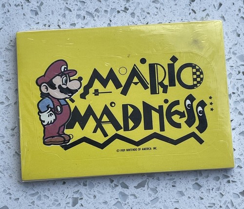 Rare Vintage 1989 Nintendo Trading Card Sticker - Sealed Pack, 5 Sticker Mario - Bild 2 von 5