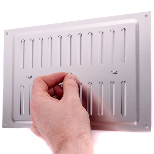 2x ADJUSTABLE OPEN & CLOSE VENTS 9" x 6" Metal Aluminium Door Wall Air Cover UK - Picture 13 of 13