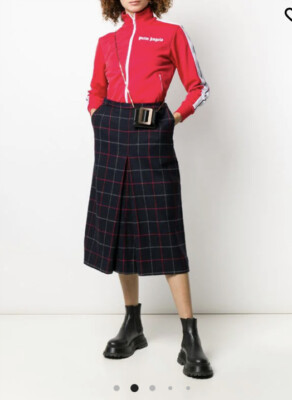Burberry vintage 80s Red and Blue Check plaid Midi size 12