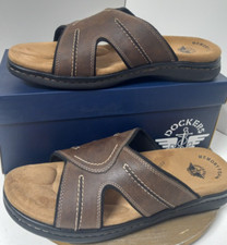 Dockers Sunland Slide Sandals Dark Brown Shoes Mens Sz 12 M