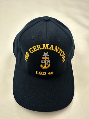 珍品　実物　lsd42 German town ハット uss キャップ LSD 42 USS Germantown Embroidered Hat