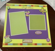 Baby Girl-12 x 12 premade scrapbook page