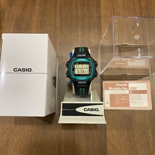 NOS Vintage Casio 55qs-24 Chronograph Digital LCD 80 Made Japan
