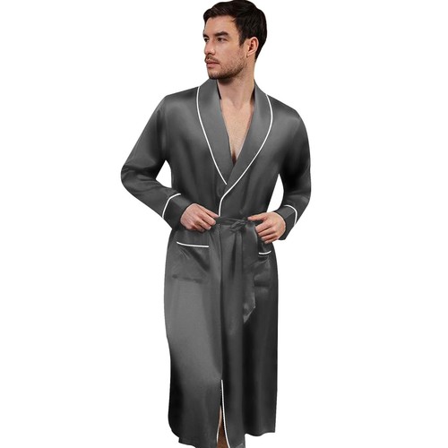 Herren Seide Satin superweiche Robe - 5 TAGE VERSAND USA - Verkäufer - SCHNELLER VERSAND!!!! - Bild 8 von 30