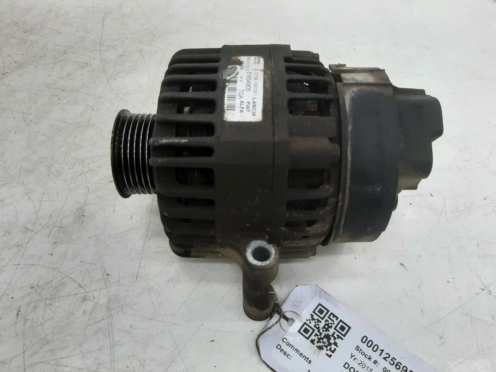 2014 Fiat DOBLO 1248cc Diesel DENSO 70amp Alternator 51854905 for  