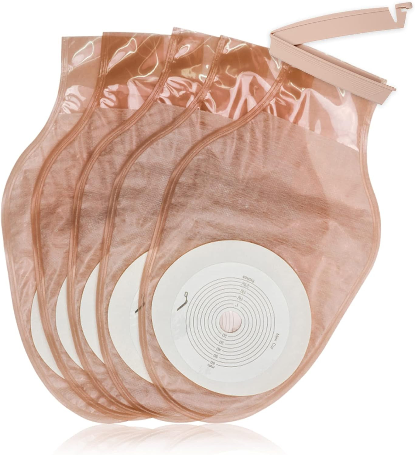 Healifty 6Pcs Drainable Pouch Clamp Set Colostomy Bags Supplies Clip Ostomy Drai