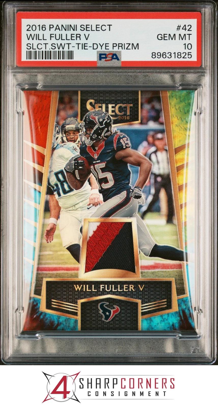 Will Fuller Panini Select Select Swatch #42 Tie-Dye Prizm