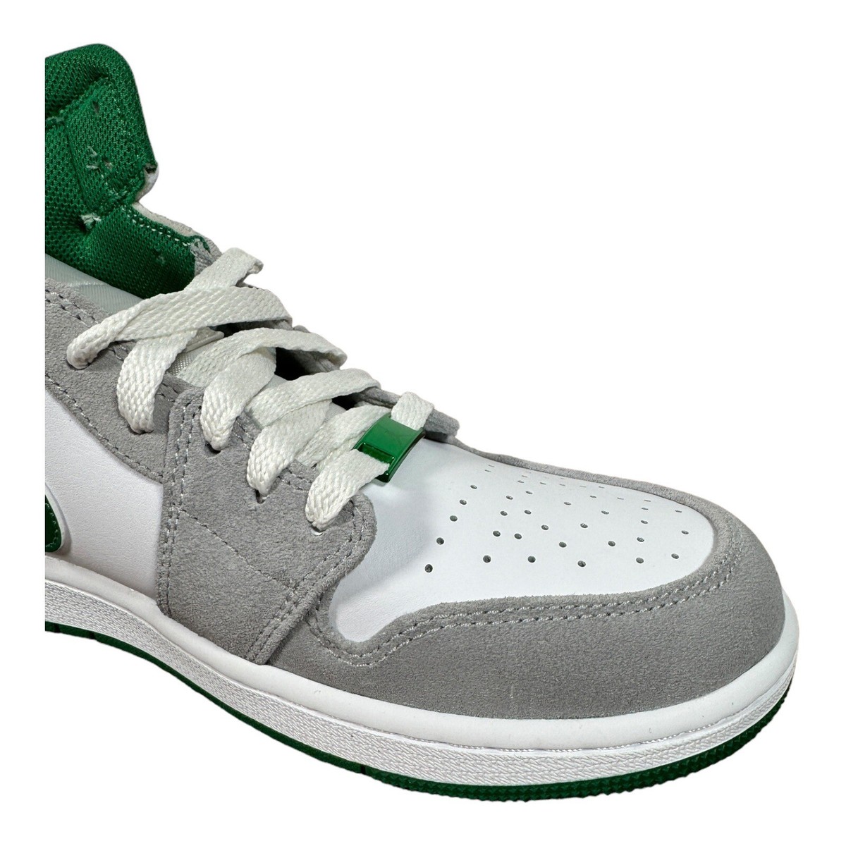 Size 9.5 - Air Jordan 1 SE Mid Grey Pine Green for sale online | eBay