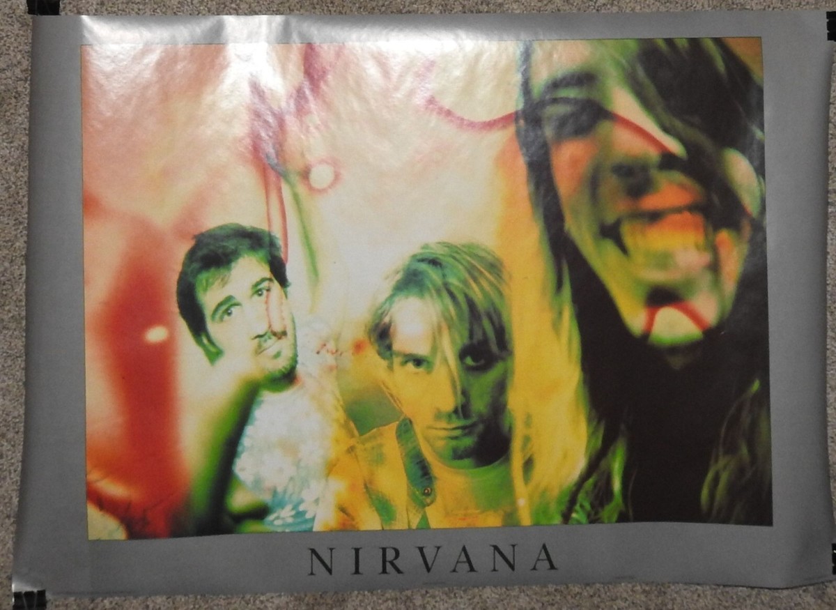 Vintage 1992 NIRVANA Kurt Cobain AA448 Anabas Poster Printed in