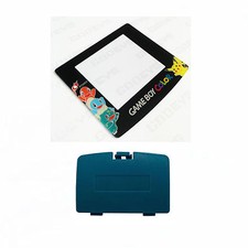 New TEAL Game Boy Color Battery Cover  Pokemon Squirtle Screen GBC