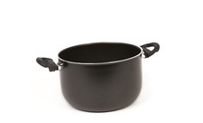Pentola Antiaderente Nera Diametro 22 cm Ravelli in Alluminio Cuocipasta 