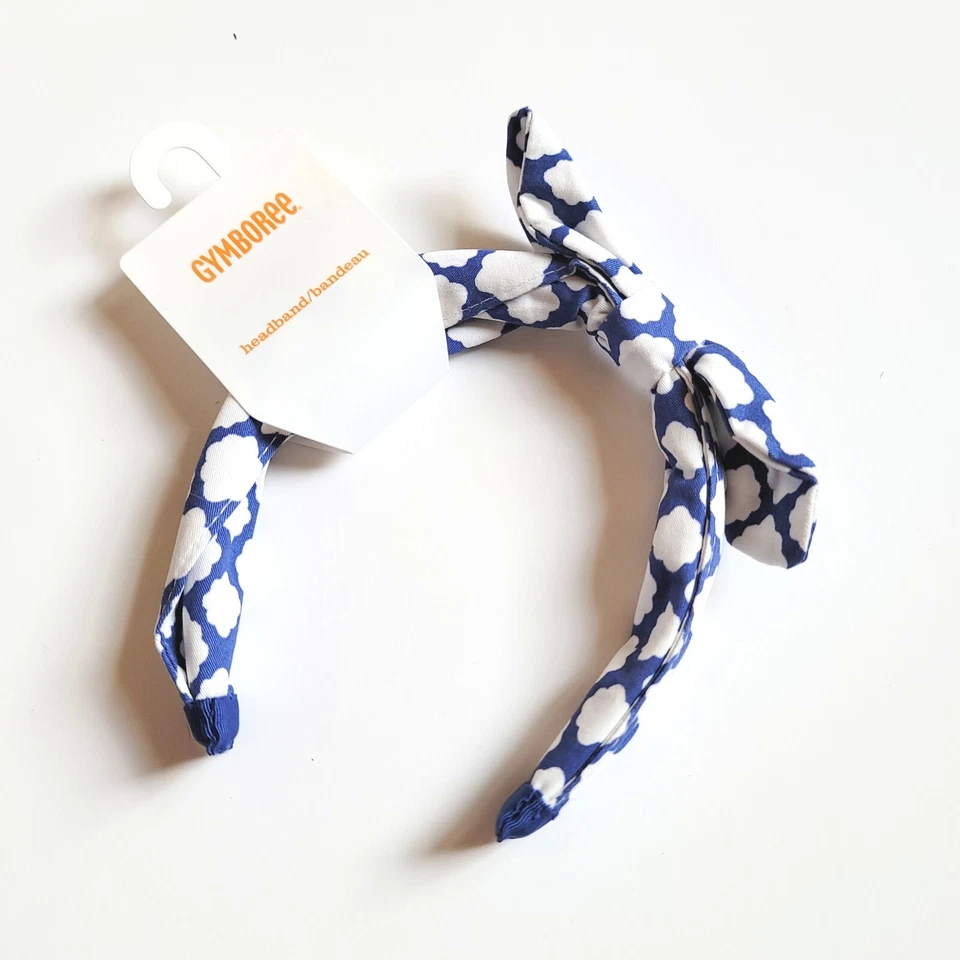 Nuevo con etiquetas Diadema Gymboree Girl "Desert Dreams" Estampado Nube Azul Blanco Foto 2 de 3