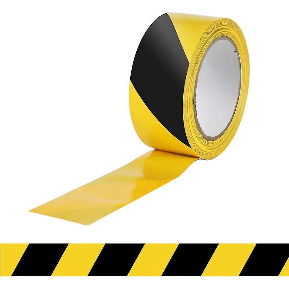 30m Black Yellow Reflective Adhesive Safety Tape Warning Hazard Floor Marking - image 2 of 4