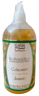 Elariia Jasmine Soothing Bath & Shower Gel w/Mimosa Flowers 33.7 oz New & Sealed