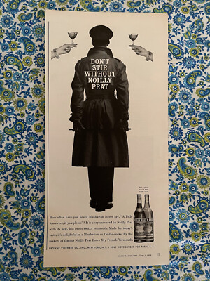 Vintage 1959 Noilly Prat Vermouth Print Ad  Don t Stir Without Noilly Prat 