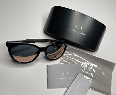 ARMANI EXCHANGE Sunglasses Black Grey Rose Gold Mirrored