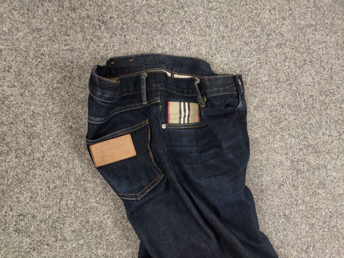 Burberry London Logo Straight Fit Raw Japanese Selvedge